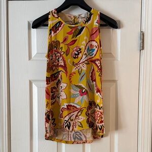 LOFT Multicolor Floral Sleeveless Blouse